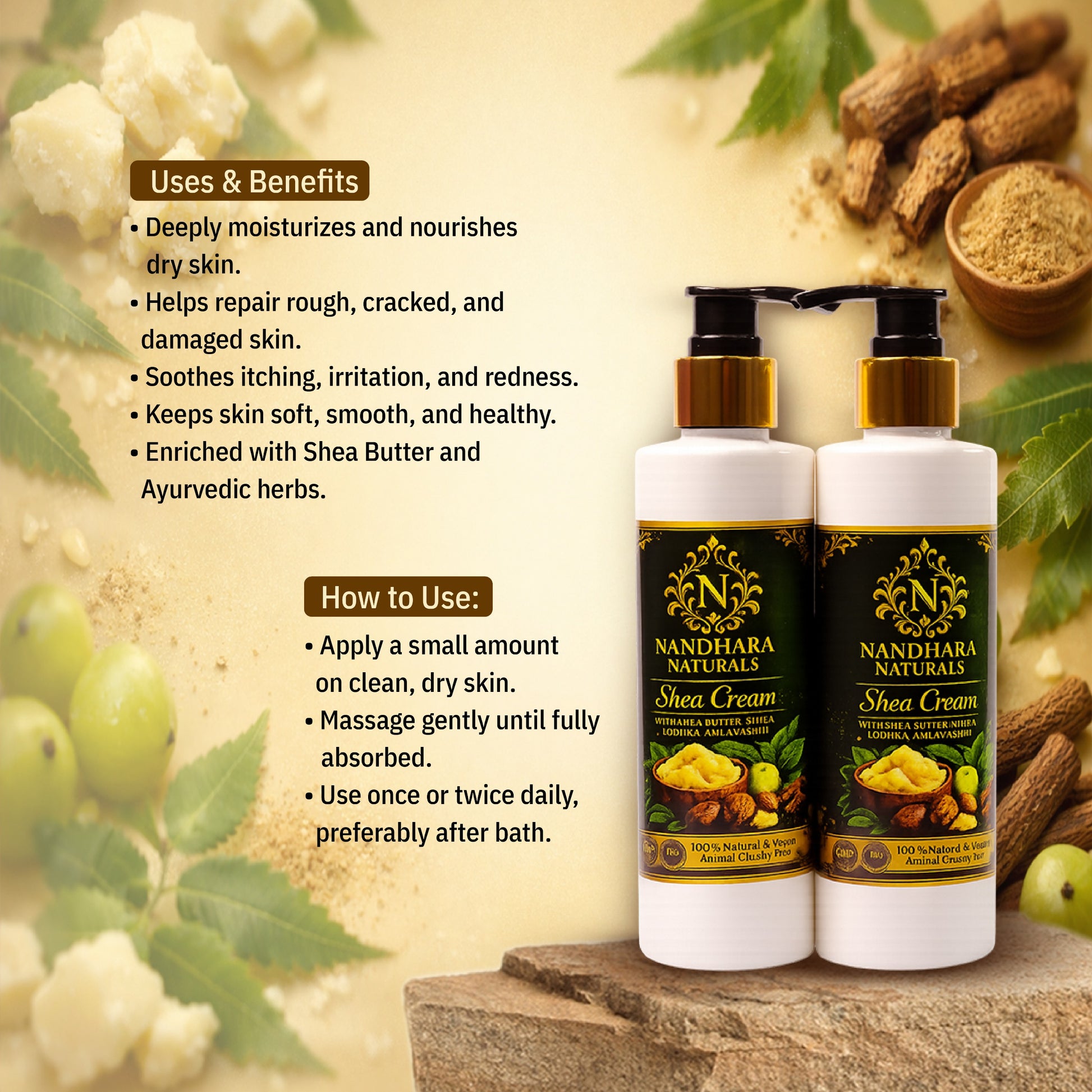 NANDHARA NATURALS SHEA CREAM 200GM