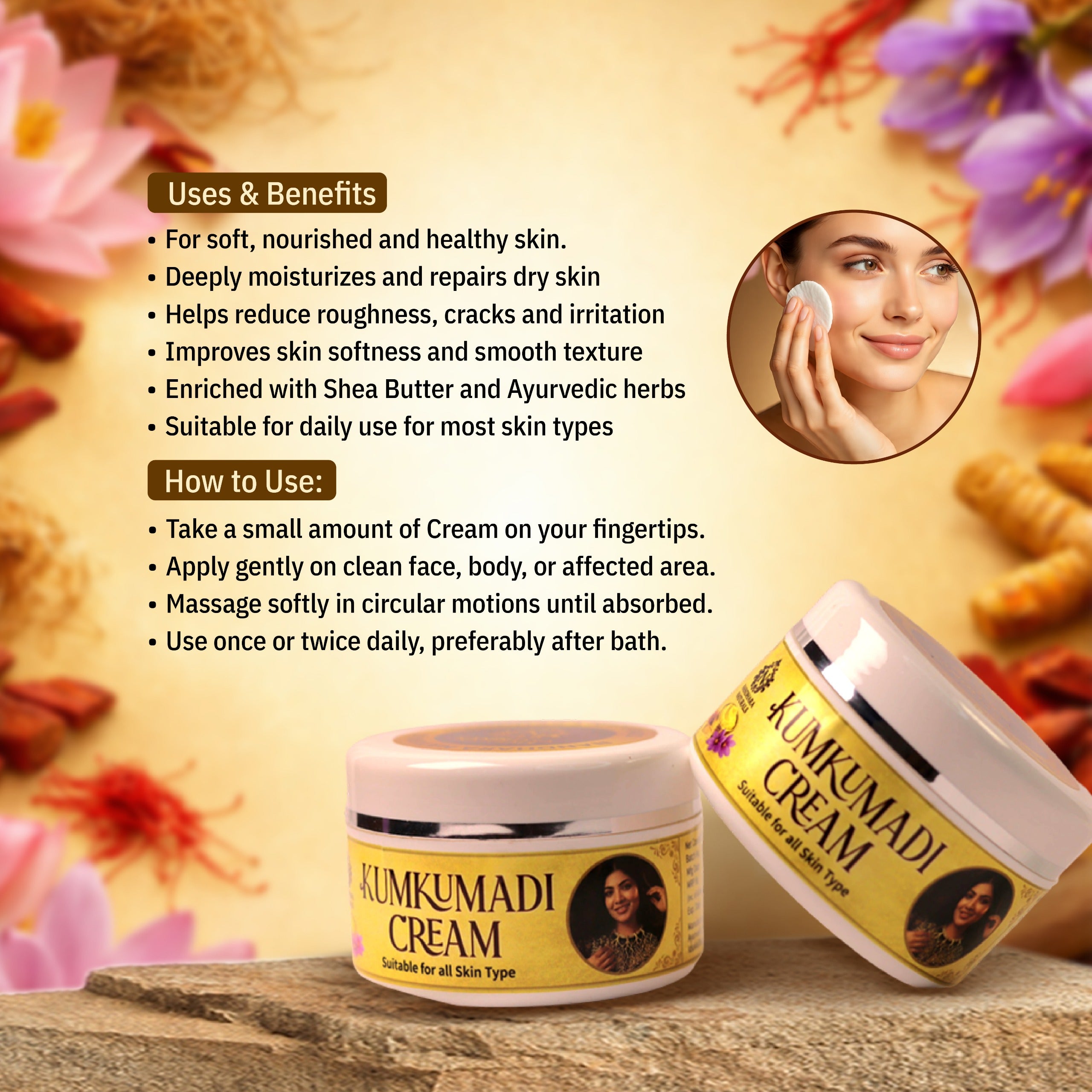 Nandhara Kumkumadi Cream 50GM