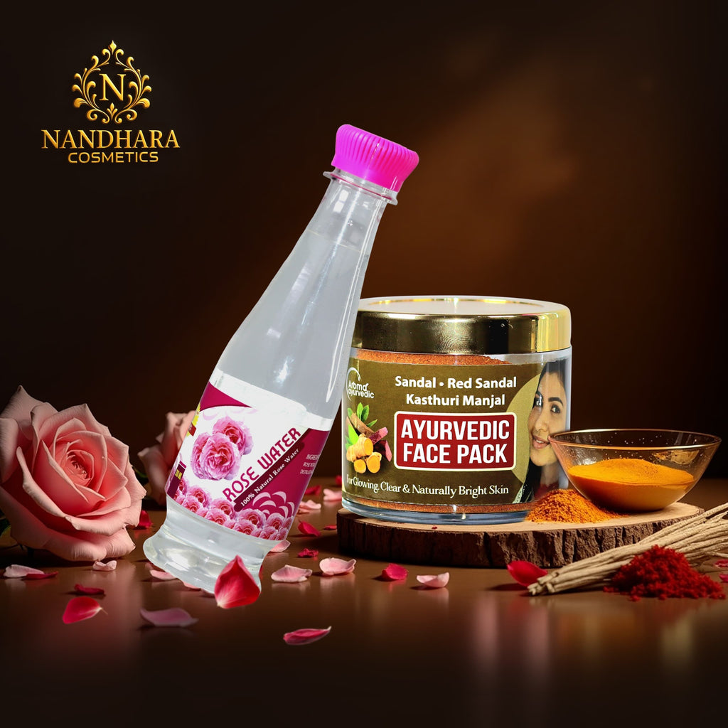 Face pack (50gm)+Rose Water (200ml) Combo