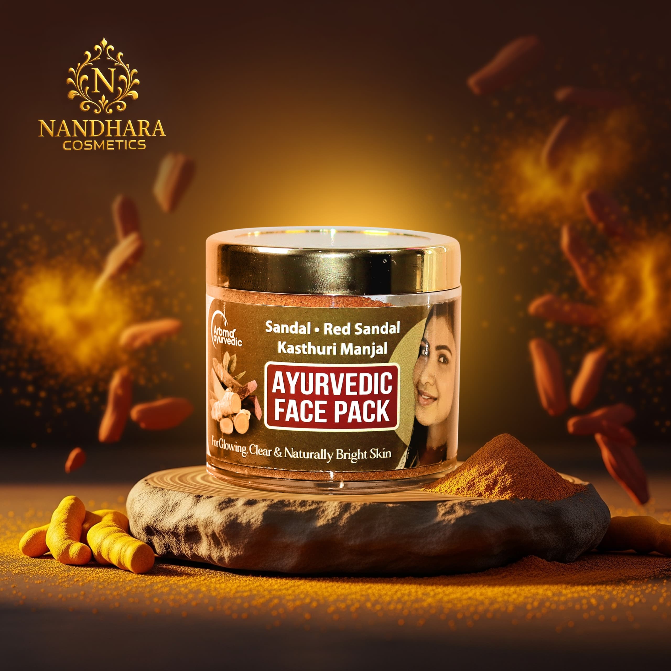 Sandal, Red Sandal, Kasthuri Manjal Ayurvedic Face Pack