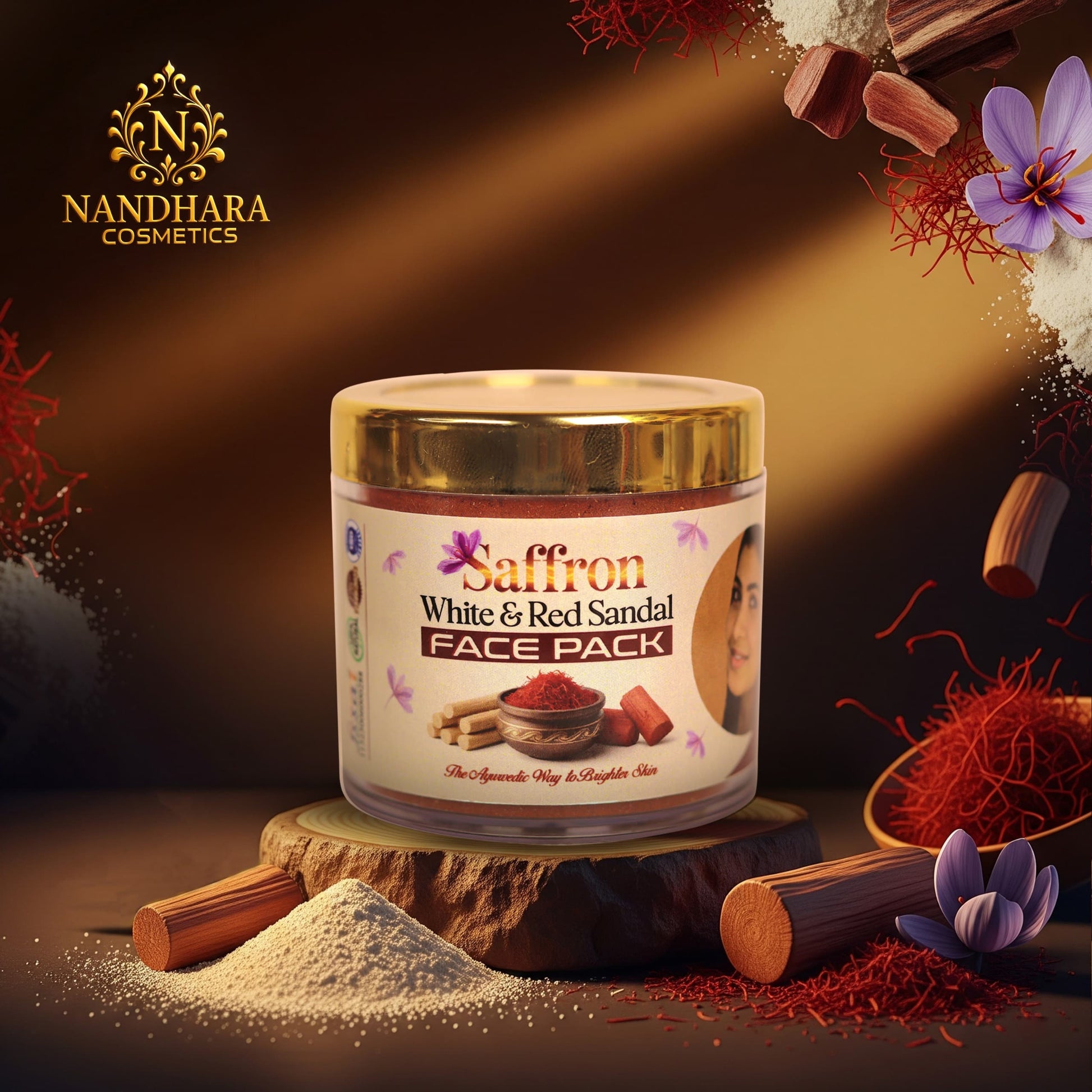 Saffron White & Red Sandal Face Pack 50gm