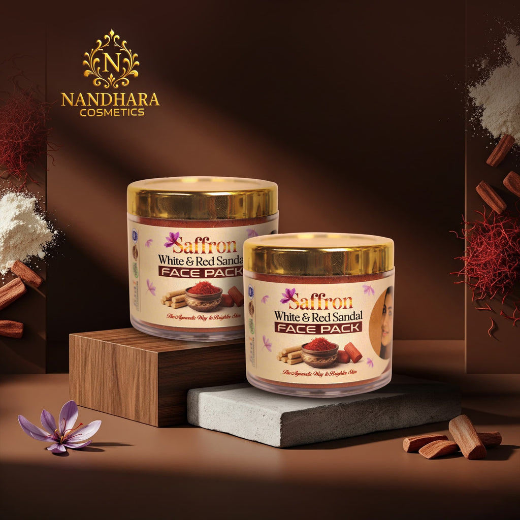 Saffron White & Red Sandal Face Pack 50gm x 2 Combo