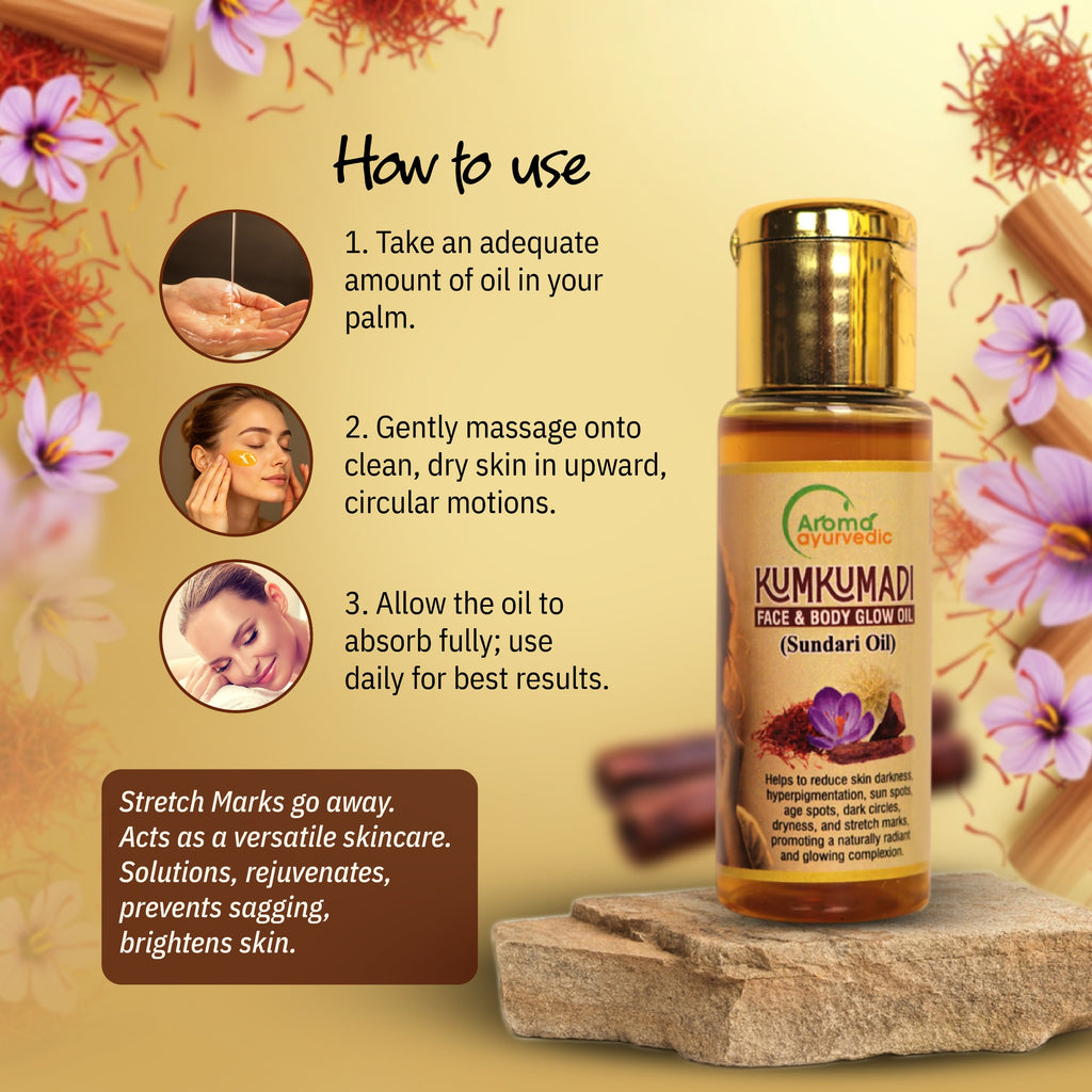 KUMKUMADI GLOW OIL 50ML + CLEANSER 50GM COMBO