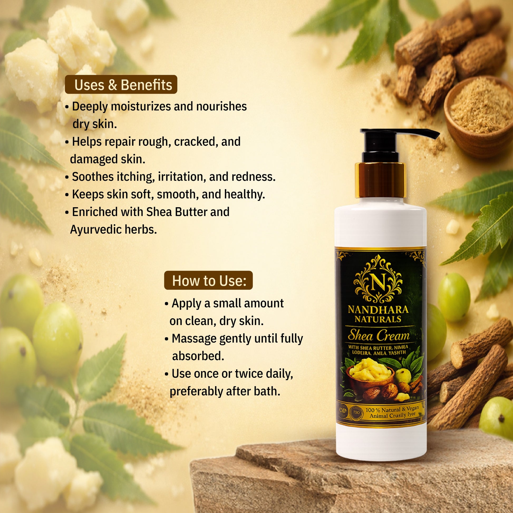 NANDHARA NATURALS SHEA CREAM 200GM